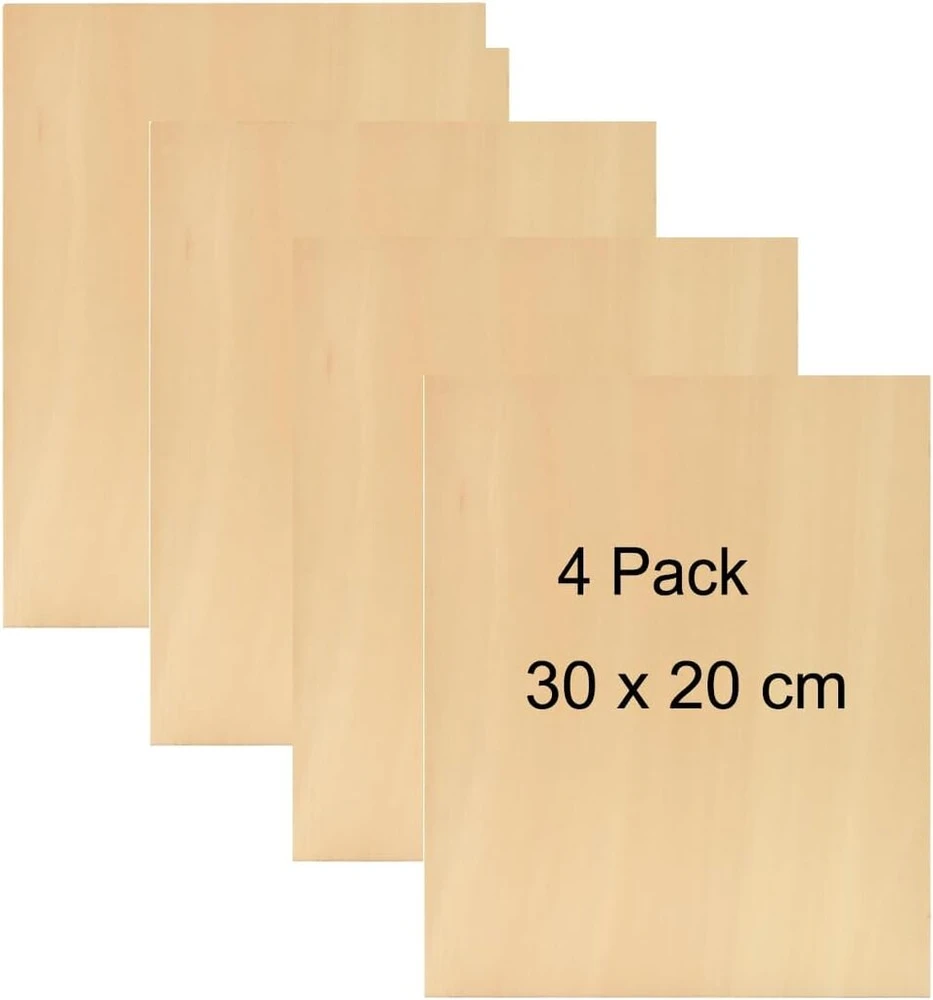 Faneros plokštė 3 mm, fanera 30 x 20 cm liepa, lre co. medienos graviravimo medžiagos, faneros plokštė modeliavimui, „pasidaryk pats“ medienos amatai, medinės plokštės amatams, faneros plokštės (4)
