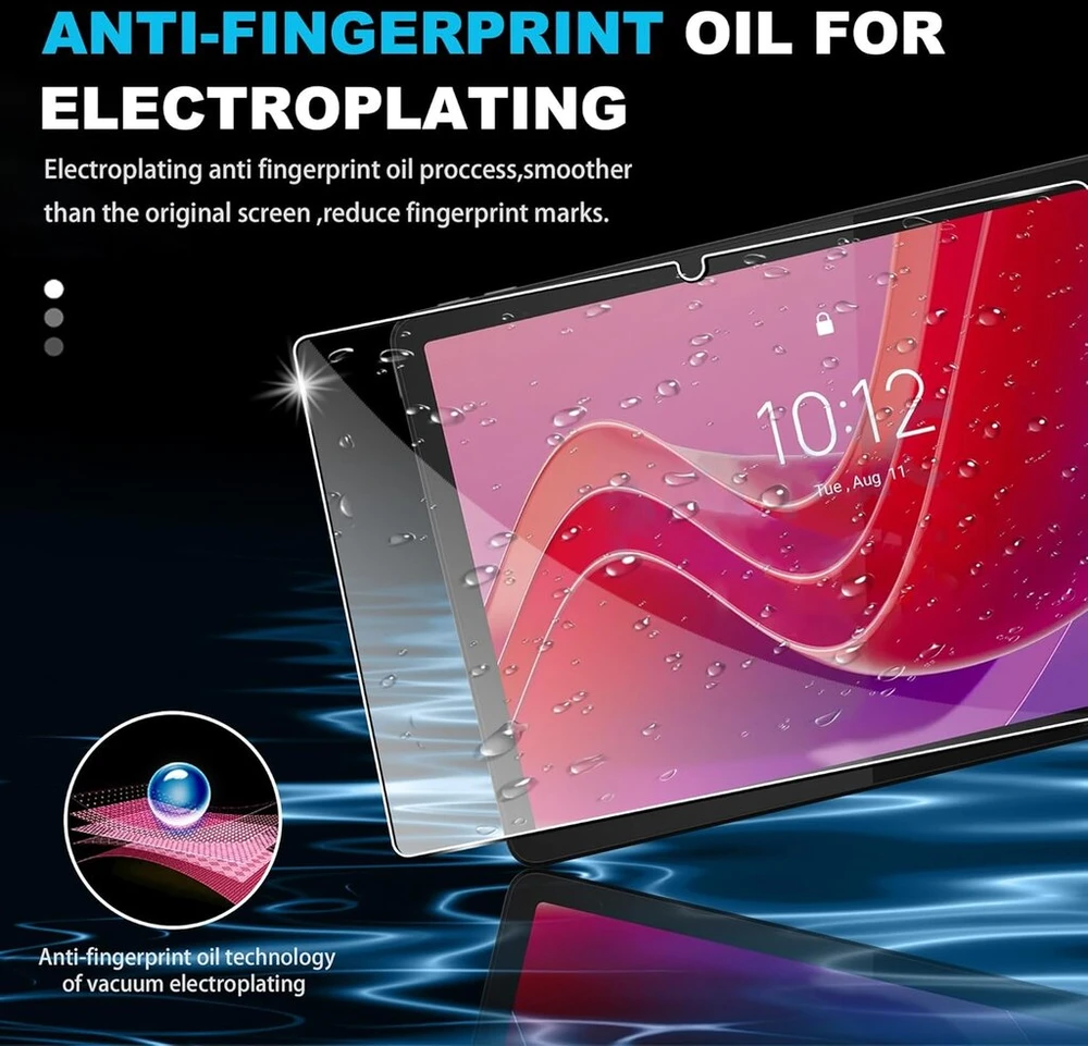 Fdhyfgdy Lenovo Tab M11 grūdinto stiklo ekrano apsauga, atspari įbrėžimams, be burbuliukų, 9h kietumas, ekrano apsauga, skirta Lenovo Tab M11 (11 colių) (2 vnt.)