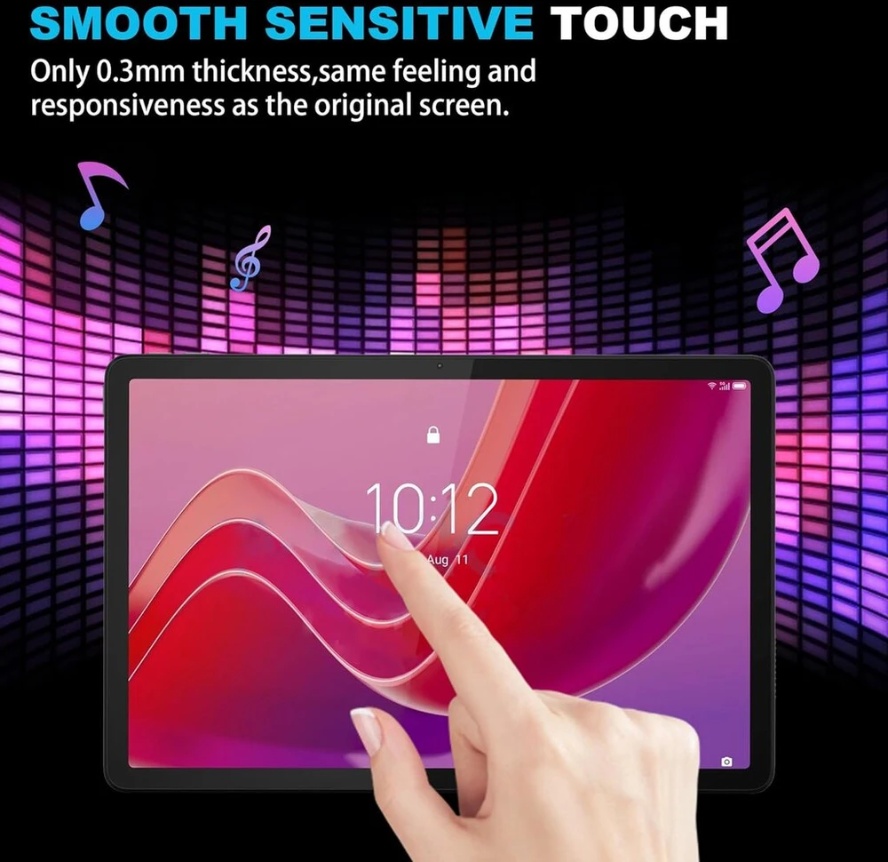 Fdhyfgdy Lenovo Tab M11 grūdinto stiklo ekrano apsauga, atspari įbrėžimams, be burbuliukų, 9h kietumas, ekrano apsauga, skirta Lenovo Tab M11 (11 colių) (2 vnt.)