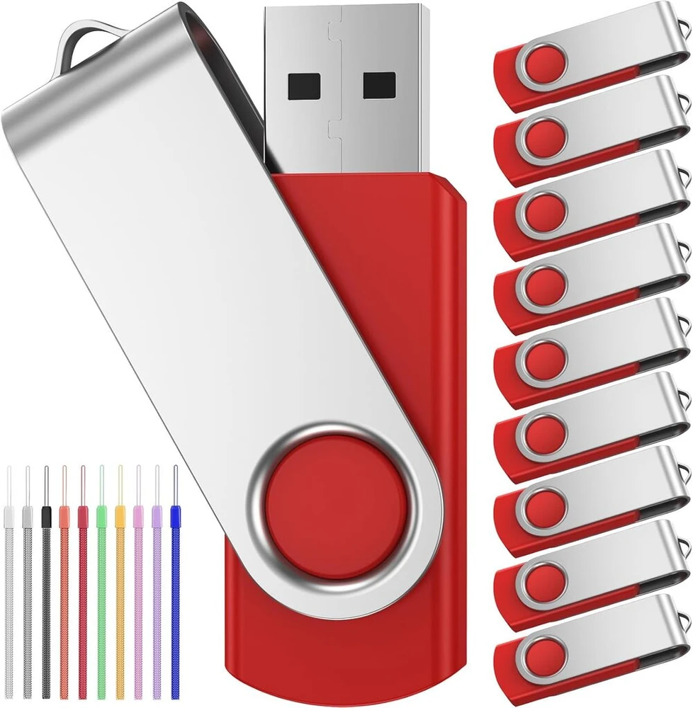 Febniscte usb atmintinės 32 gb, 10 vnt. pakuotė, sulankstoma raudona atmintinė 32 gb, 10 vnt. pakuotė, nešiojama duomenų saugykla, pigi dovana, raudonas usb atmintukas su 10 juostelių