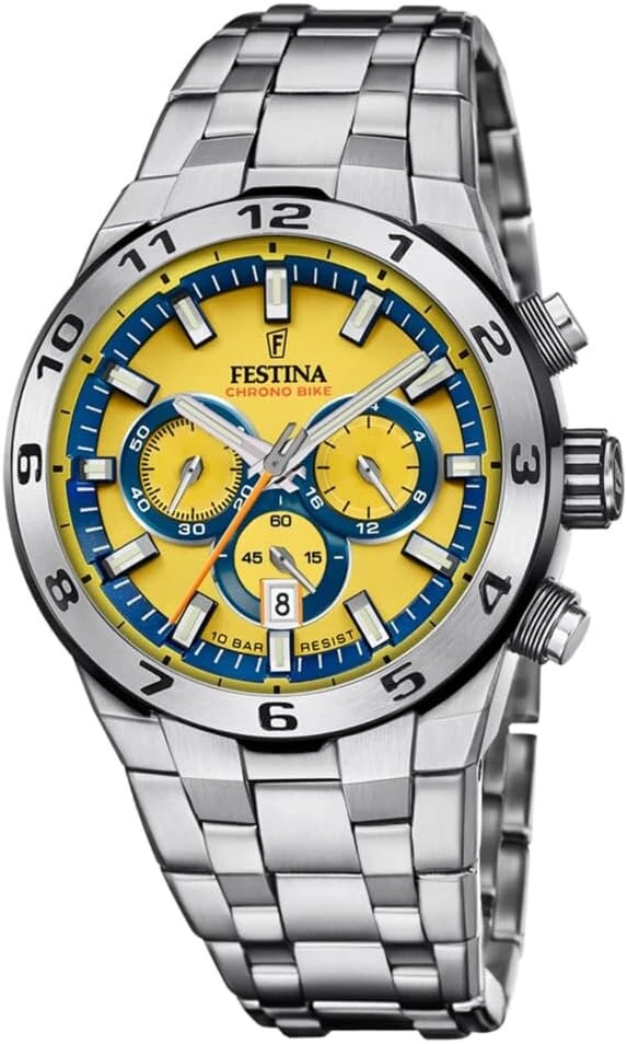Festina Vyriškas Laikrodis Chronograph Nerūdijantis Plienas 10 Atm