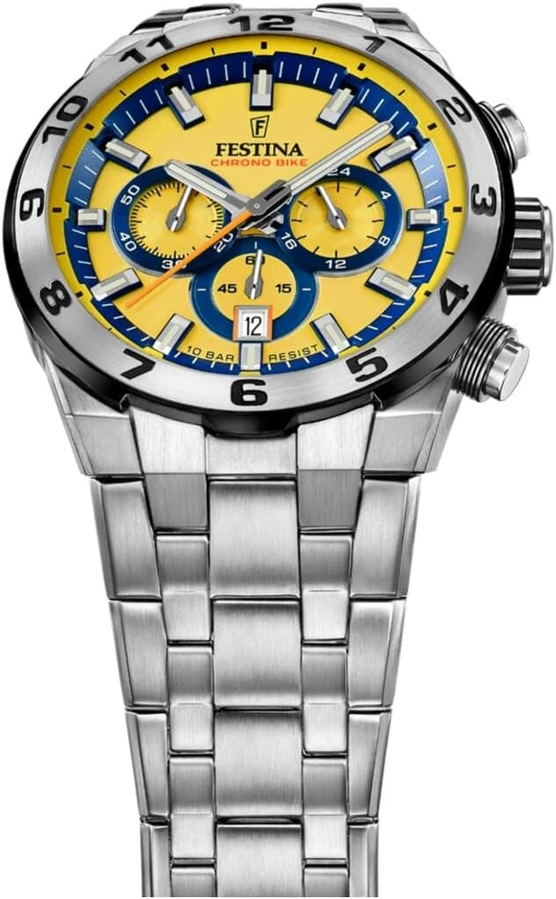 Festina Vyriškas Laikrodis Chronograph Nerūdijantis Plienas 10 Atm