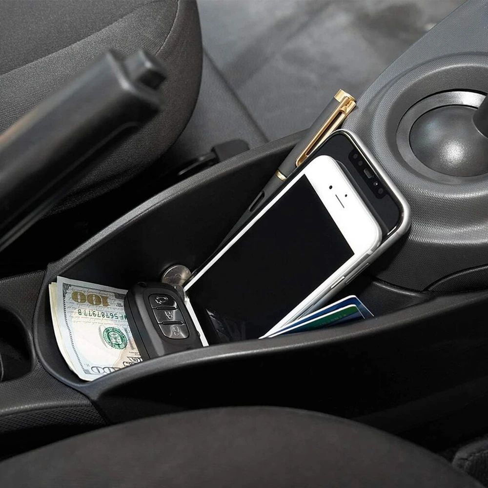 Fiemach centrinės konsolės dėžutė skirta Smart 453 Fortwo/forfour 2015-2019, skirta mobiliems telefonams, raktams, kortelėms, monetoms (b)