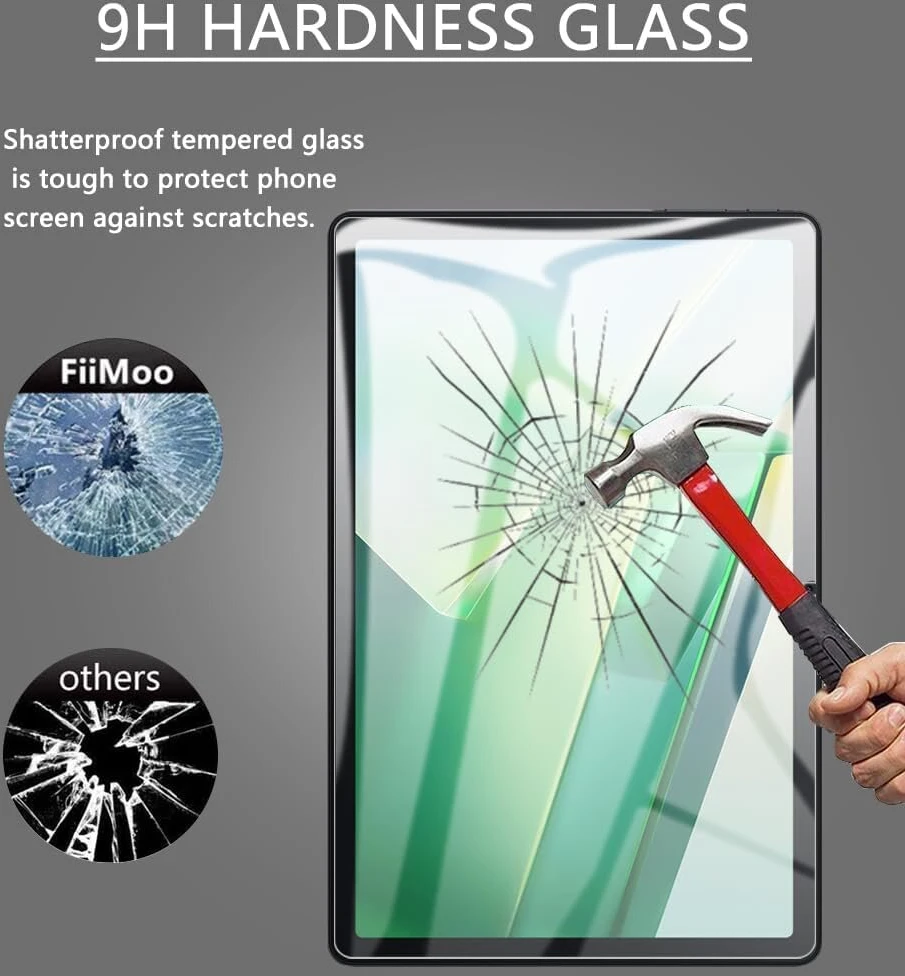 Fiimoo grūdinto stiklo ekrano apsauga, suderinama su Blackview Tab 9 Wifi, 9h kietumas, itin skaidrus grūdintas stiklas