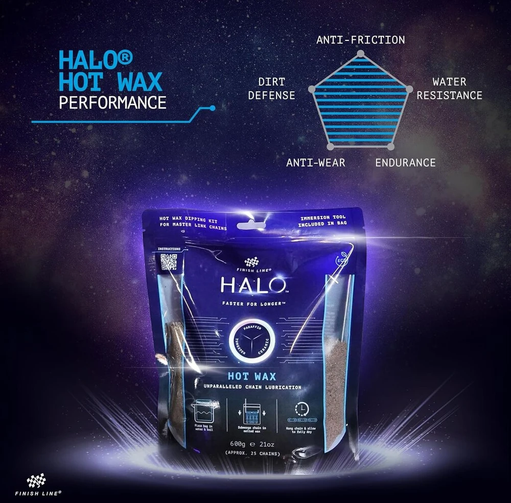 Finish Line Halo™ karštas vaškas dviračio grandinei, 600g