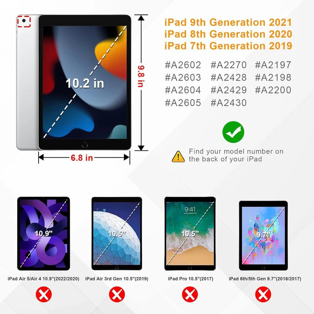 Fintie dėklas Ipad 10.2" 9/8/7 kartai, su pieštuko laikikliu