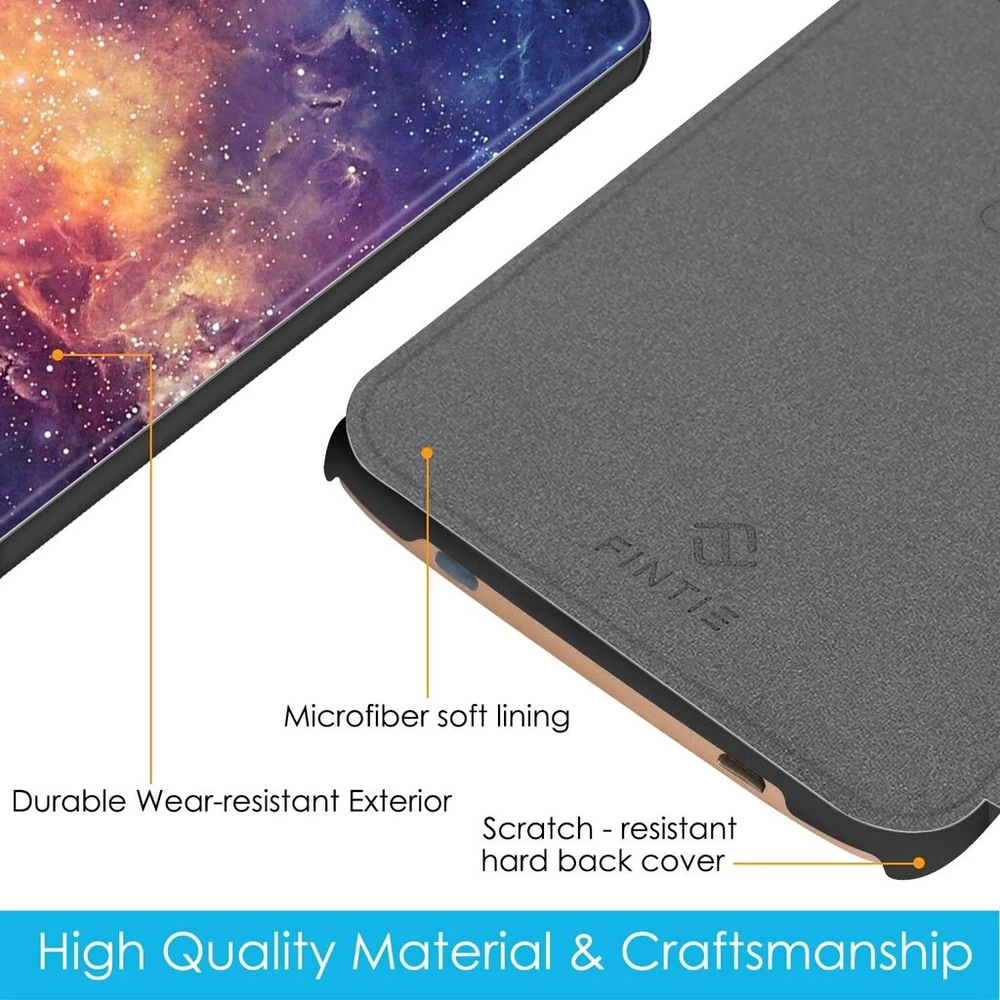 Fintie dėklas, skirtas Pocketbook Touch Hd 3 / Touch Lux 5 / 4 / Basic Lux 4 / 3 / 2 ir Pocketbook Color E-reader – itin plonas dėklas su automatiniu miego/pabudimo funkcija, magnetiniu užsegimu, Galaxy