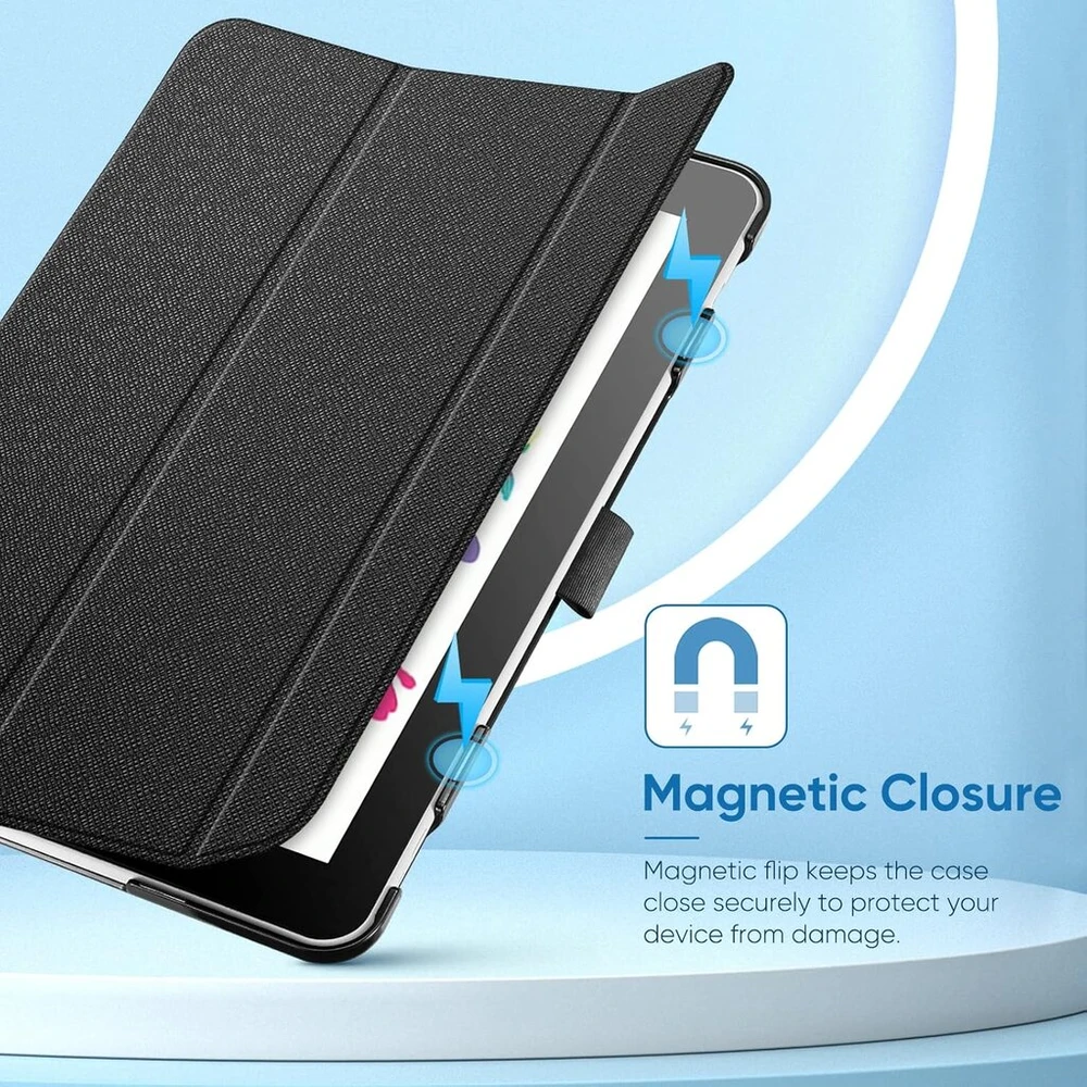Fintie dėklas, skirtas Wacom One Creative Pen Ekranas 13.3 colių, trifold stovas, lengvas Slimshell apsauginis dėklas, skirtas 13.3 colių Wacom One piešimo planšetei, juodas