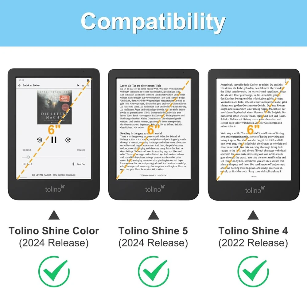 Fintie dėklas Tolino Shine Color/kobo Clara Bw su stovu ir kortelių laikikliu