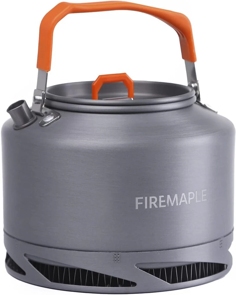 Fire-maple Fmc-xt2 arbatinukas stovyklavimui, skirtas žygiams lauke, iškyloms, kavai, lengvai valomas, kietas anoduotas aliuminis ir nerūdijančio plieno indų rinkinys, arbatinukas ir kavos puodas, oranžinis