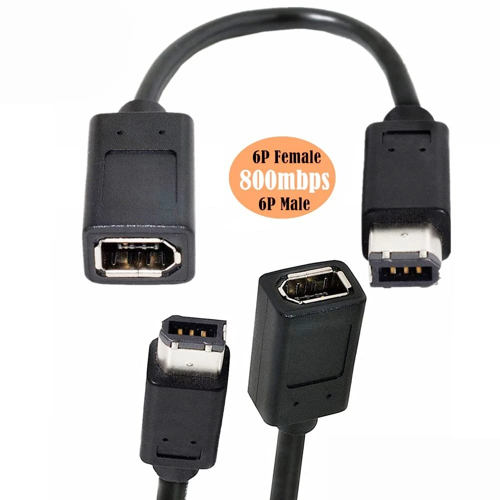 Firewire 400 6 kontaktų prailginimo laidas, 20 cm