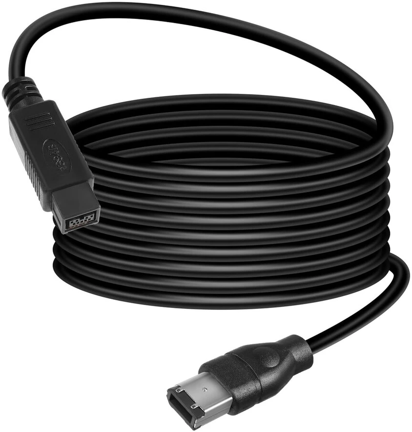 Firewire 9-pin į 6-pin kabelis duomenų perdavimui