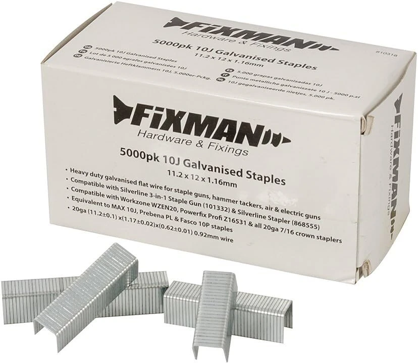 Fixman 810318 10j cinkuotos kabės 11.2 x 12 x 1.16mm, 5000 vnt.
