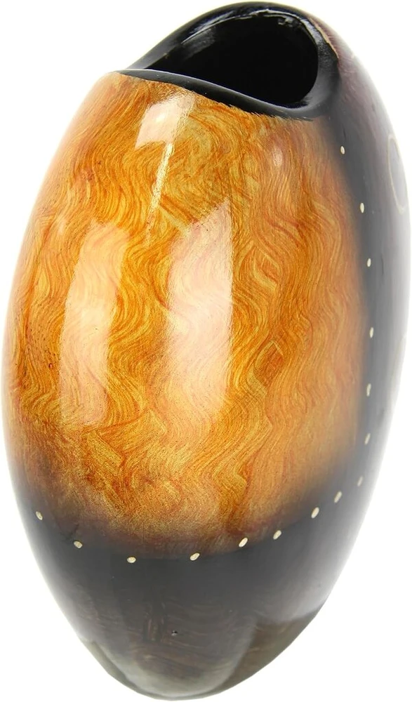 Flair gėlių keraminė vaza, pilvota, ruda, apvali, gėlė, vestuvėms, šventėms, festivaliui, sezonams, meilei, gamtai