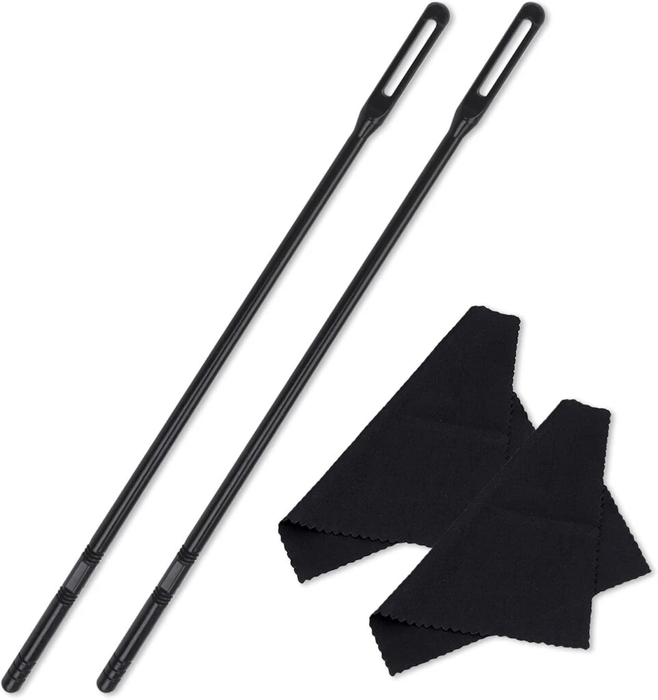 Fleitos valymo rinkinys, fleitos valymo strypas ir šluostė, fleitos valymo lazdelė, fleitos valymo strypas su šluoste, fleitos priežiūros įrankiai piccolo fleitoms, pučiamųjų instrumentų rinkinys, 2 vnt.