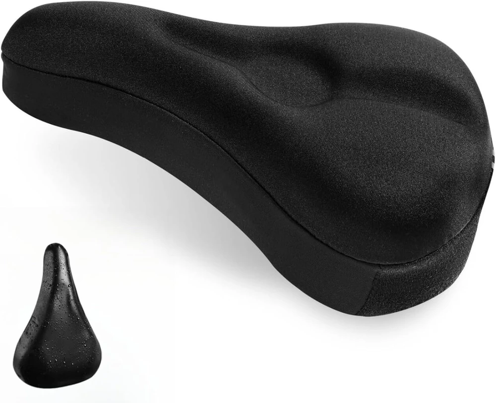 Flintronic gelinis balnelio užvalkalas dviračio sėdynei, ergonomiškas gelinis balnelio užvalkalas, vandeniui atsparus dviračio balnelio užvalkalas, skirtas vyrams ir moterims, minkštas ir patogus, su apsauga nuo lietaus - 28 x 18 cm