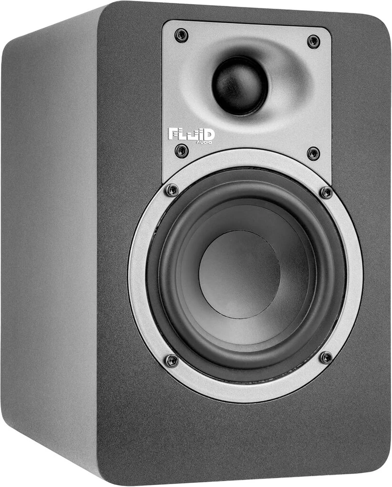 Kompiuterio kolonėlės Fluid Audio C35bt studijiniai monitoriai, aktyvių garsiakalbių pora (tikslus garsas ir tolygus dažnių atsakas, studijinis garsiakalbis su neutraliu garso balansu, monitoriaus dėžės su 3,5 colio tvarkykle ir Bt jungtimi)