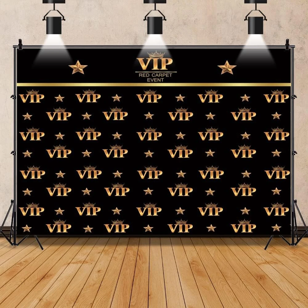 Fonas "vip Raudonasis Kilimas" 4,5x3m, vinilinis, vakarėliams