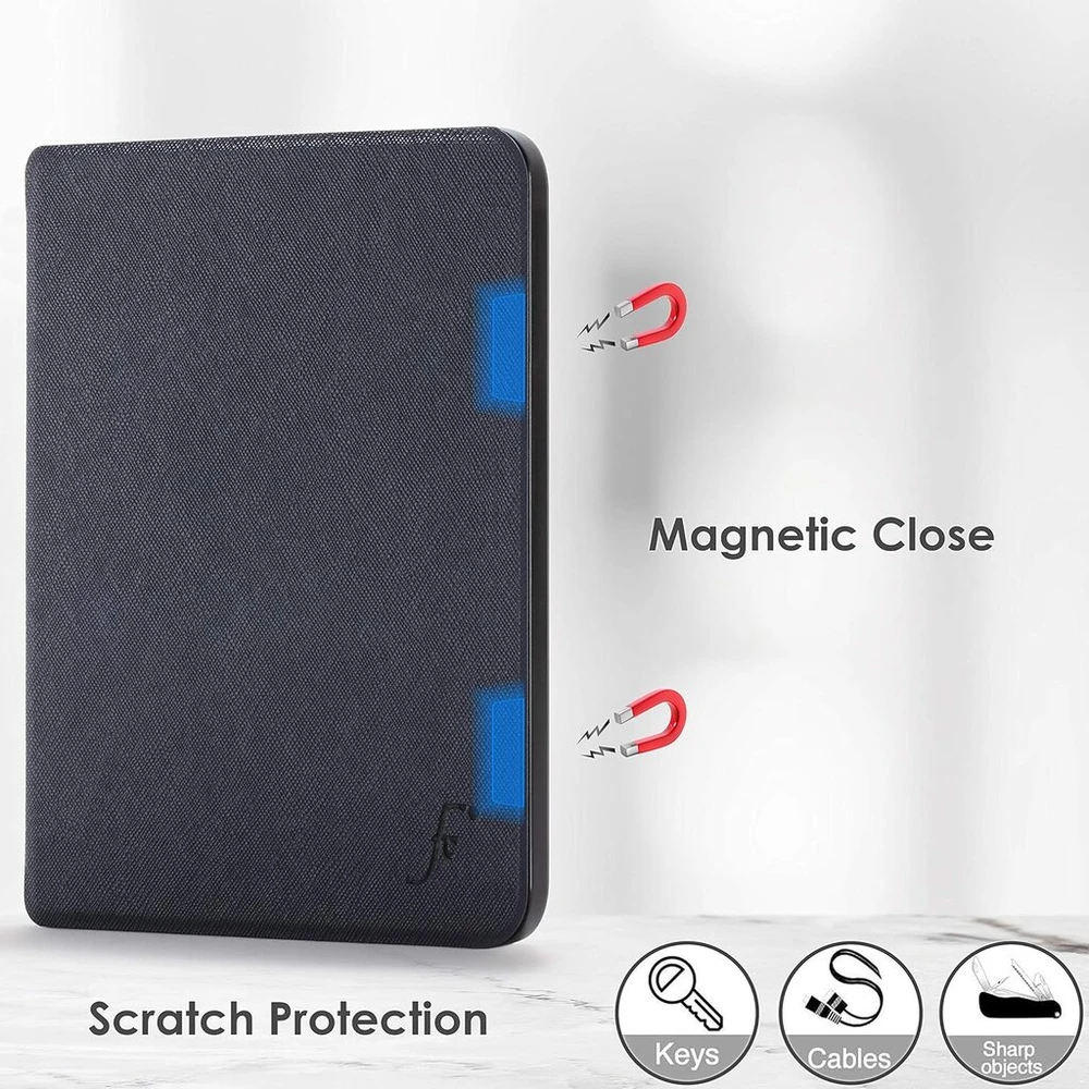 Forefront Cases dėklas, skirtas Kobo Clara Colour/clara Bw - Apsauginis Kobo Clara Colour/clara Bw dėklas - Tamsiai mėlynas - Plonas ir lengvas, Smart Car Sleep/wake funkcija, Apsauginis dėklas, Krepšys