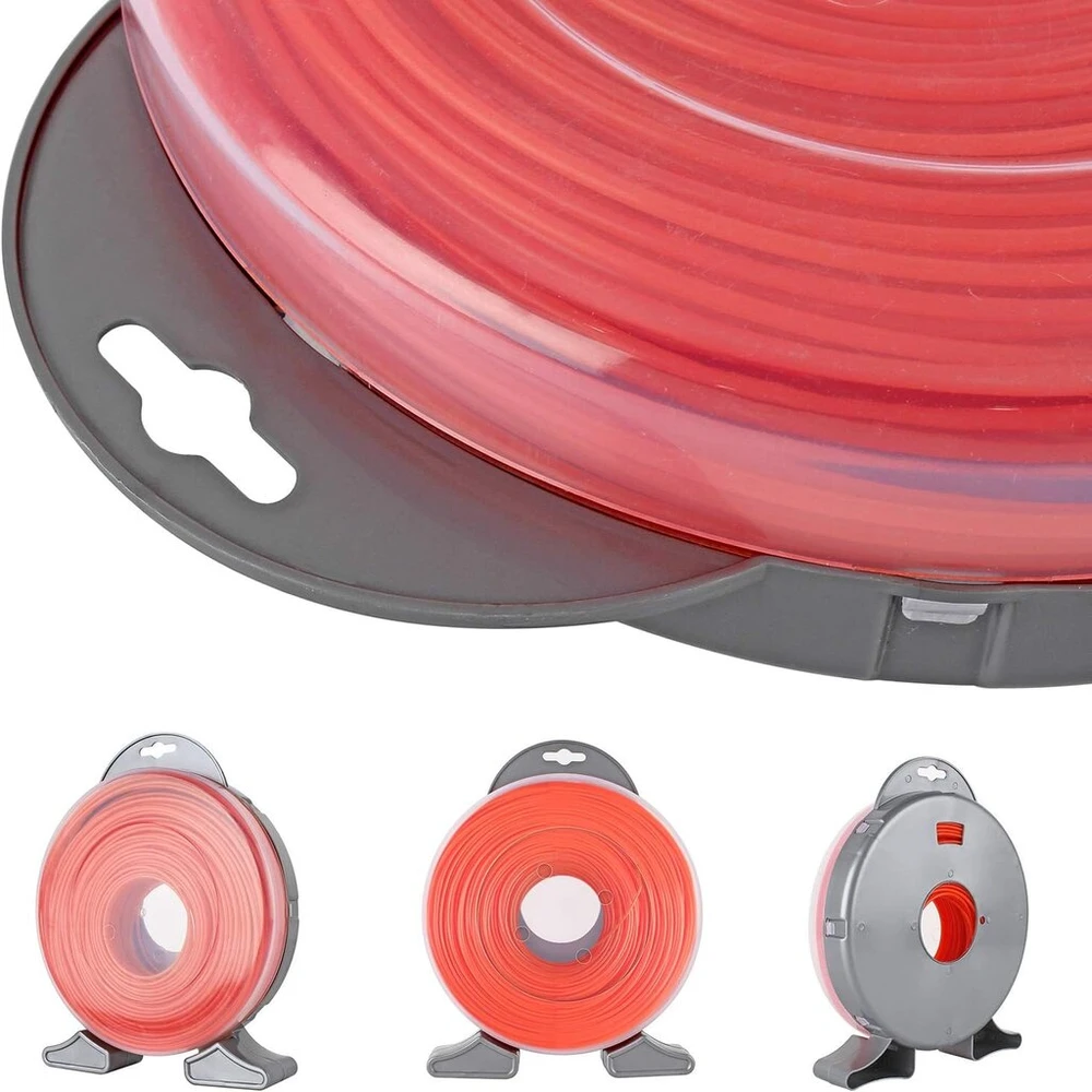 Forever Speed žoliapjovės valas vejapjovės valo pakeitimas žoliapjovės nailoninis siūlas krūmapjovės valas apvalus skersmuo 2,0 mm x 126 m oranžinis