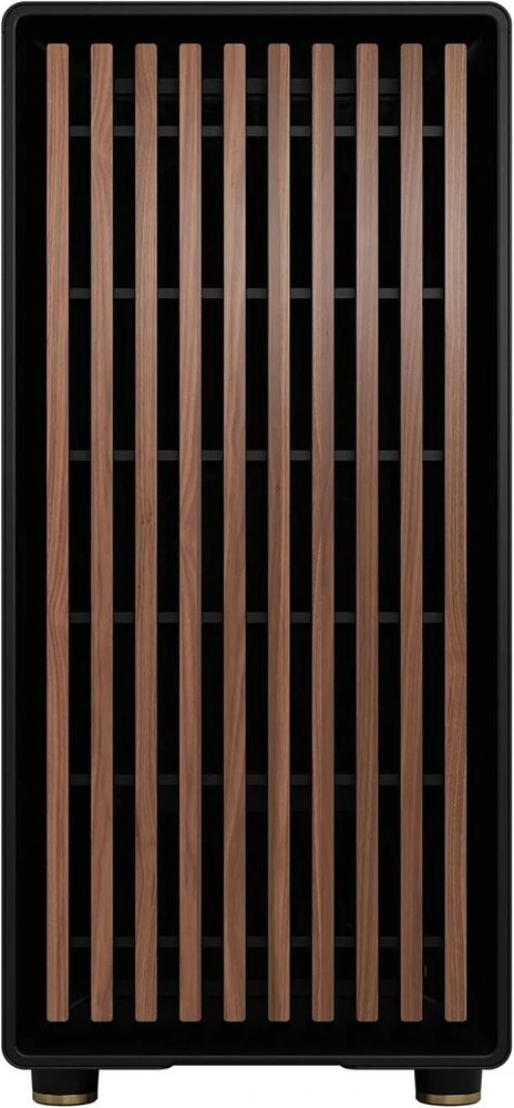 Fractal Design North Charcoal Juodas - medžio riešuto priekis - tinklinės šoninės panelės - du 140 mm Aspect Pwm ventiliatoriai - intuityvus vidaus išdėstymo dizainas - Atx Mid Tower Pc žaidimų korpusas, 124731