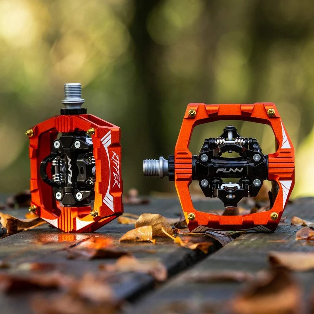 Funn Ripper kalnų dviračio įsegami pedalai, Rocker Clip/spring Loaded fiksavimo mechanizmas, suderinami su Spd trinkelėmis, 9/16 Crmo ašies dviračio pedalai Mtb/žvyro dviračiams