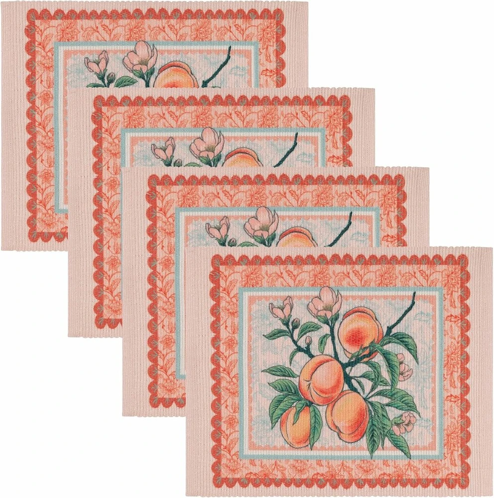Rankšluostis Furn. Anemone Peaches padėkliukas vidaus/lauko naudojimui - įvairiaspalvis - 46 x 36 cm