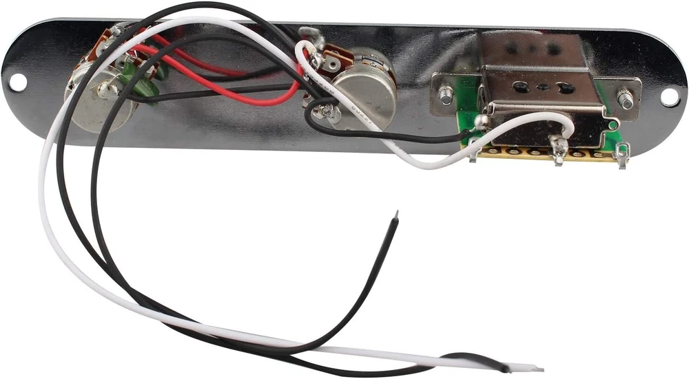 Futheda Telecaster chromuota metalinė iš anksto sujungta valdymo plokštelė su 3 krypčių jungikliu Telecaster gitarai