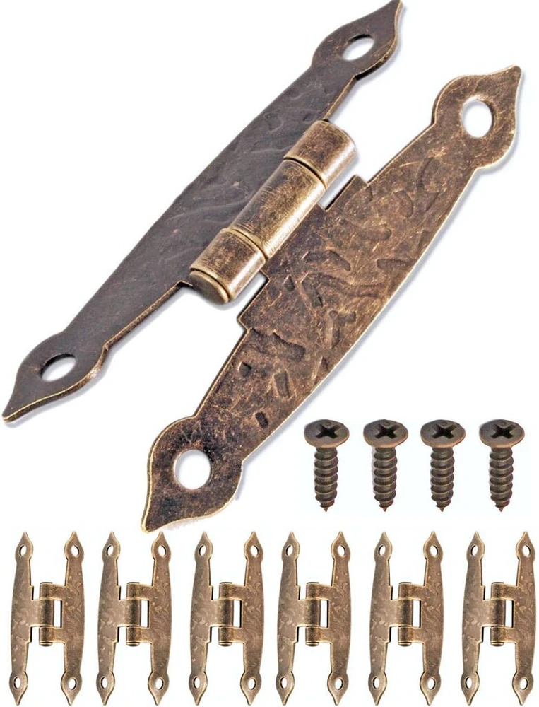 Fuxxer® 6 x antikvariniai vyriai, bronzinio geležies dizaino, skirti senoviniams baldams, 65 x 34 mm rinkinys