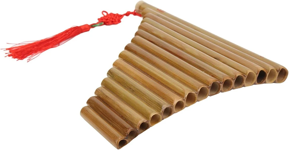G klavišo tradicinė kiniška pan flauta, natūrali bambukinė pan flauta, lengvai išmokstama, su valymo priemonėmis grojimui (dešine ranka), muzikos instrumentai