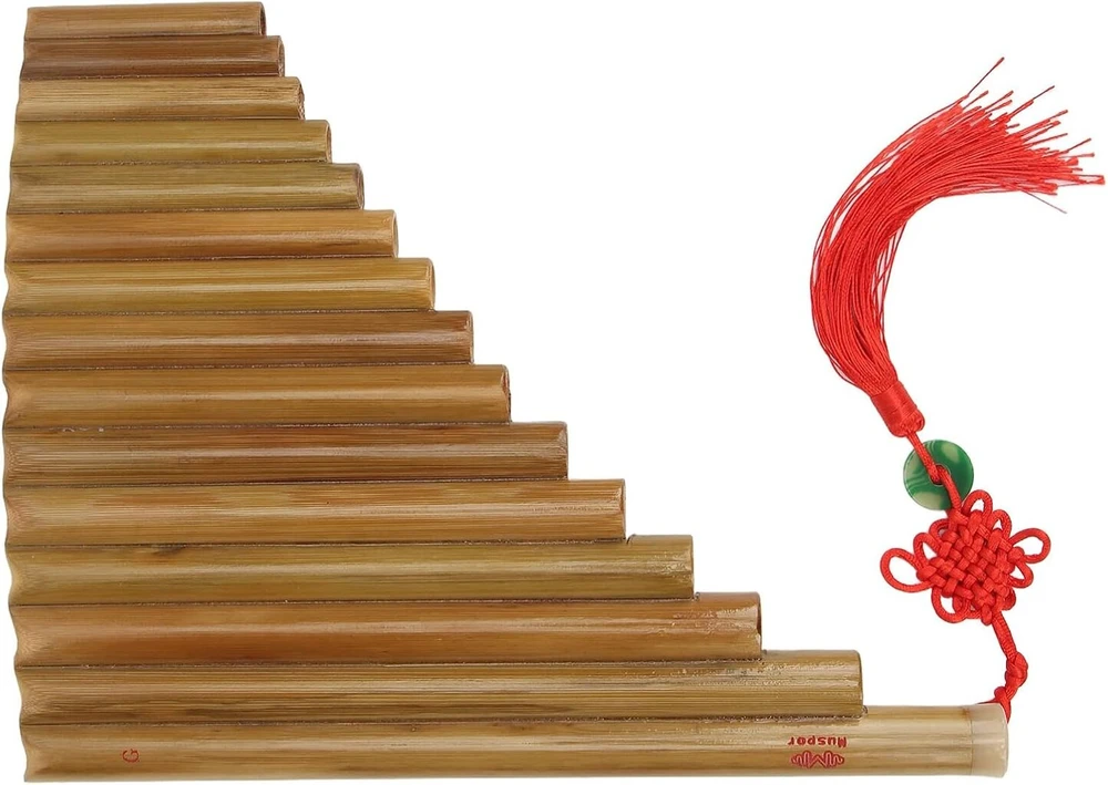 G klavišo tradicinė kiniška pan flauta, natūrali bambukinė pan flauta, lengvai išmokstama, su valymo priemonėmis grojimui (dešine ranka), muzikos instrumentai