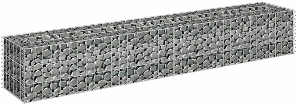 Gabiono vazonas, 180x30x30cm, galvanizuotas plienas, aukštas