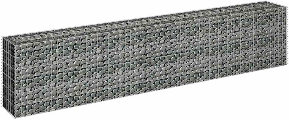Gabiono vazonas, 270x30x60cm, galvanizuotas plienas, aukštas