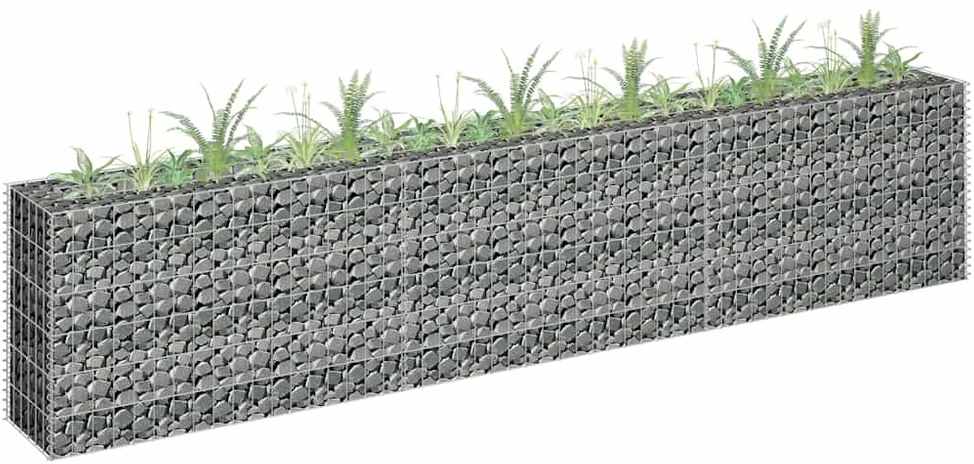 Gabiono vazonas, 270x30x60cm, galvanizuotas plienas, aukštas