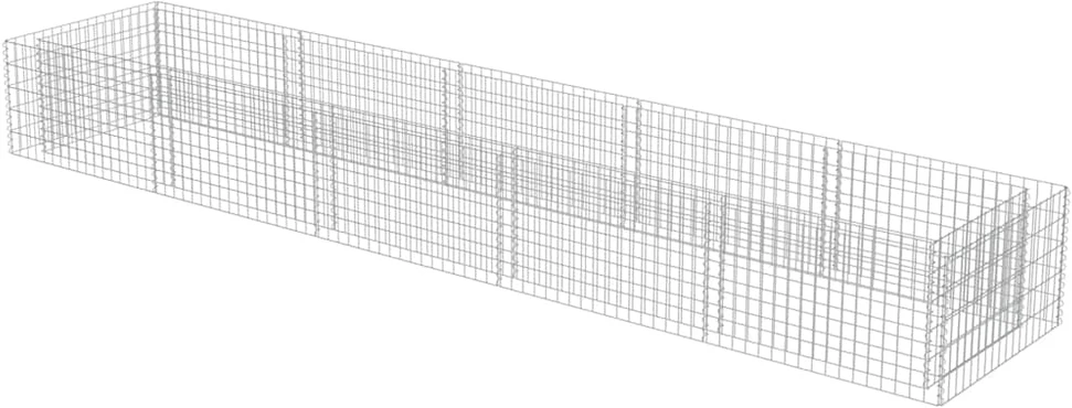 Gabiono vazonas, galvanizuotas plienas, 450x90x50cm, aukštas
