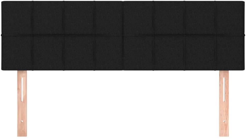 Lova Galvūgaliai, juodos spalvos, 144x5x78/88 cm, audinys
