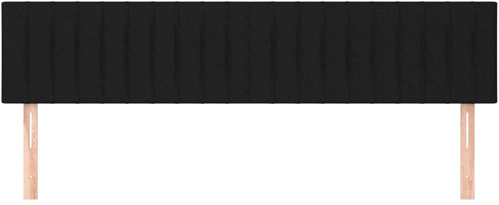 Lova Galvūgaliai, juodos spalvos, 180x5x78/88 cm, audinys
