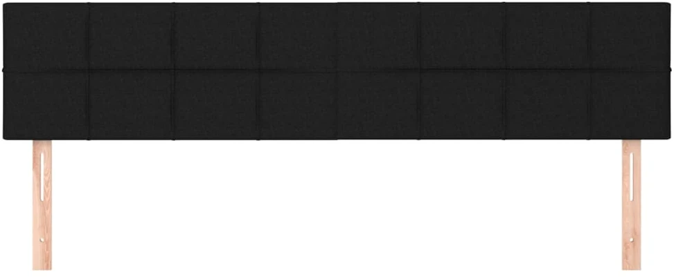 Lova Galvūgaliai, juodos spalvos, 180x5x78/88 cm, audinys