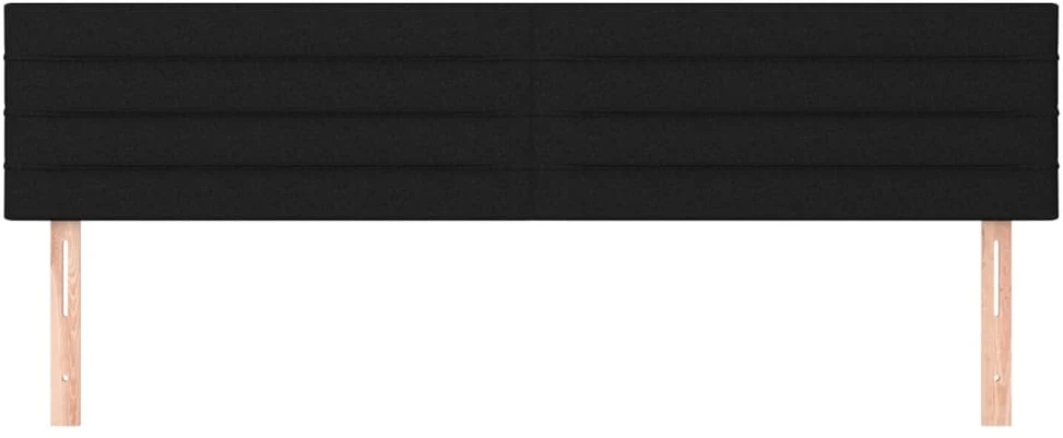 Lova Galvūgaliai, juodos spalvos, 200x5x78/88 cm, audinys
