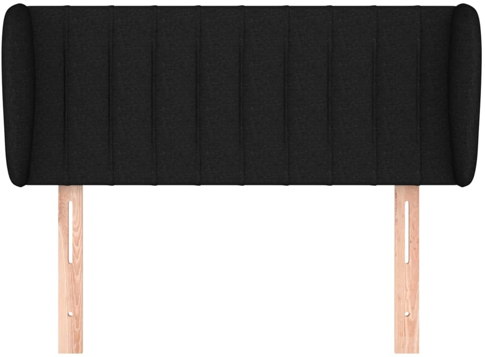 Lova Galvūgalis su auselėmis, juodos spalvos,83x23x78/88 cm, audinys
