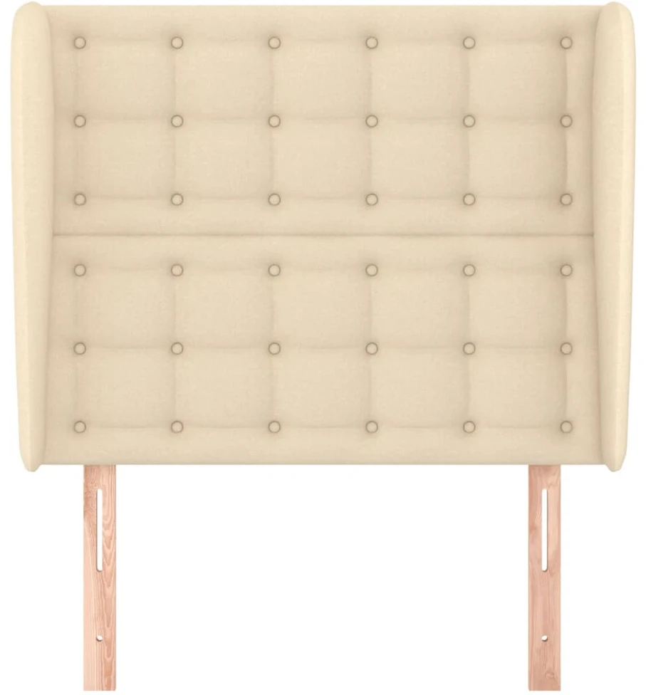 Lova Galvūgalis su auselėmis, kreminis, 83x23x118/128cm, audinys