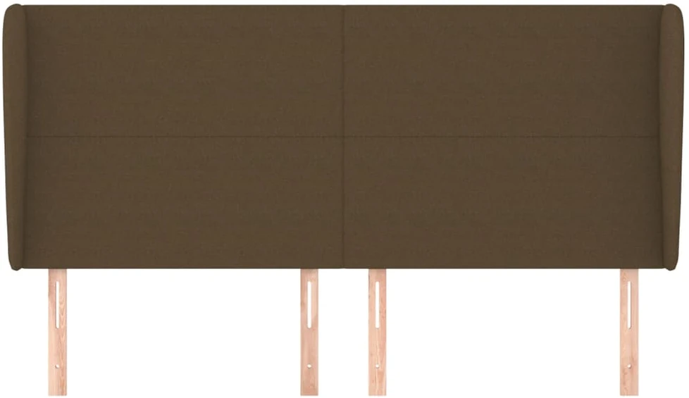 Lova Galvūgalis su auselėmis, rudas, 163x23x118/128cm, audinys