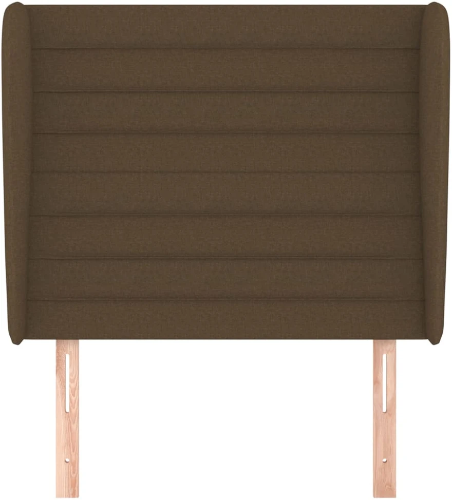 Lova Galvūgalis su auselėmis, rudas, 83x23x118/128cm, audinys