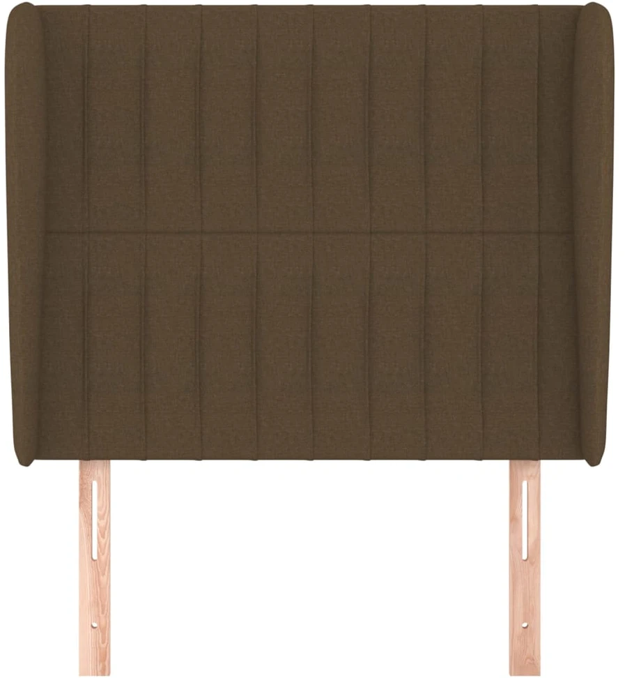 Lova Galvūgalis su auselėmis, rudas, 93x23x118/128cm, audinys
