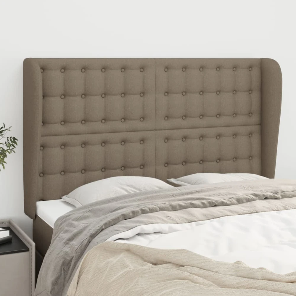 Lova Galvūgalis su auselėmis, taupe, 147x23x118/128cm, audinys