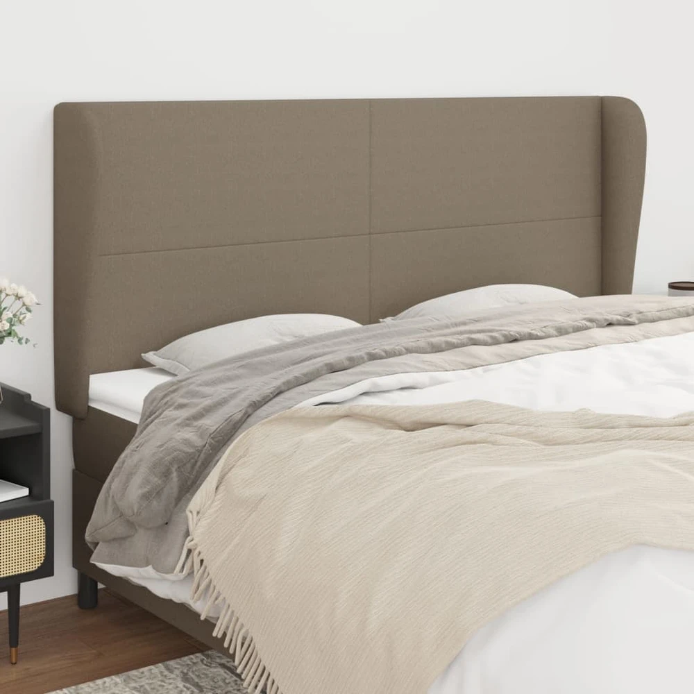 Lova Galvūgalis su auselėmis, taupe, 183x23x118/128cm, audinys