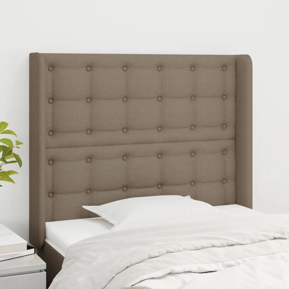 Lova Galvūgalis su auselėmis, taupe, 83x16x118/128cm, audinys