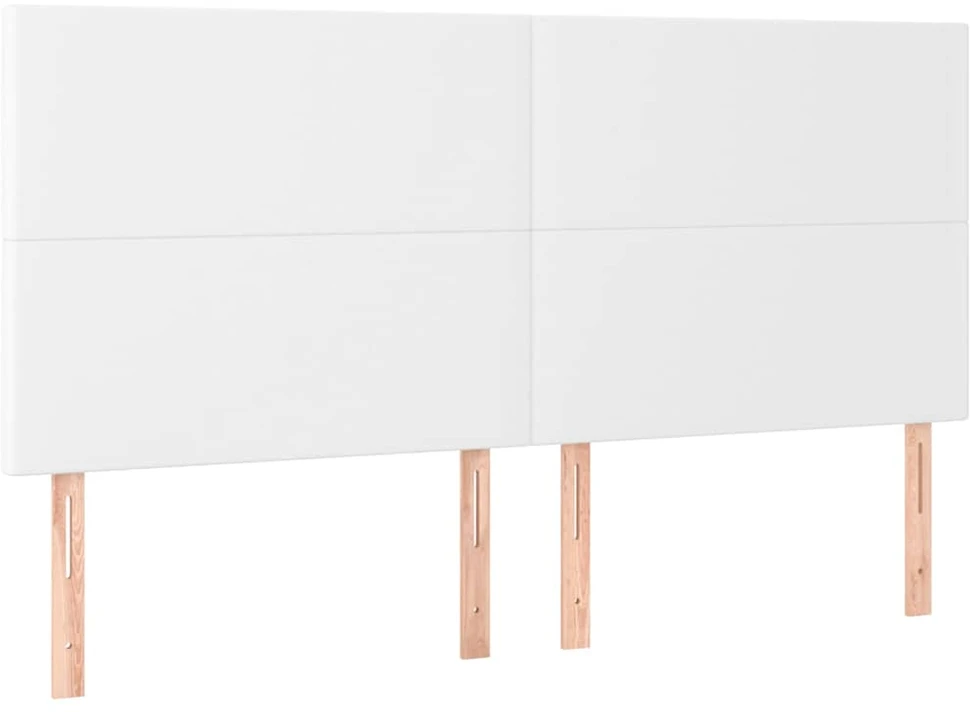 Lova Galvūgalis su LED, baltos spalvos, 200x5x118/128 cm