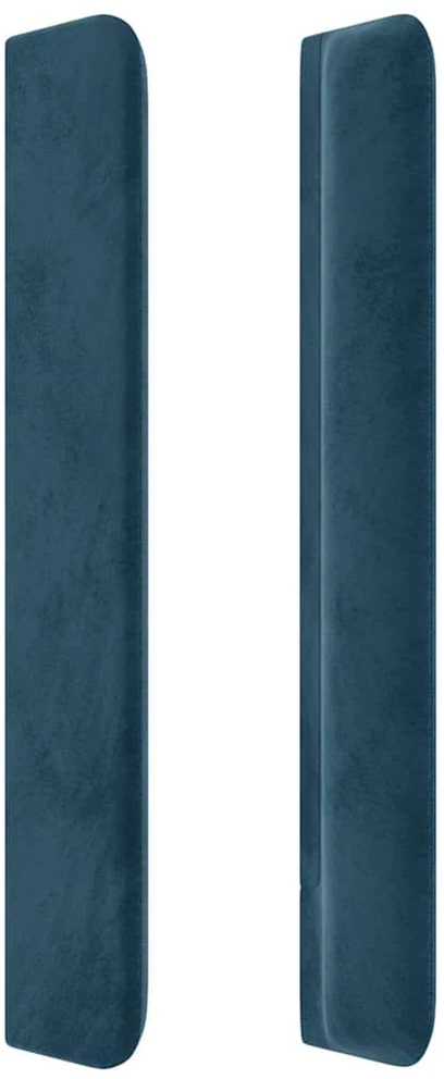 Lova Galvūgalis su LED, tamsiai mėlynas, 83x16x118/128cm, aksomas