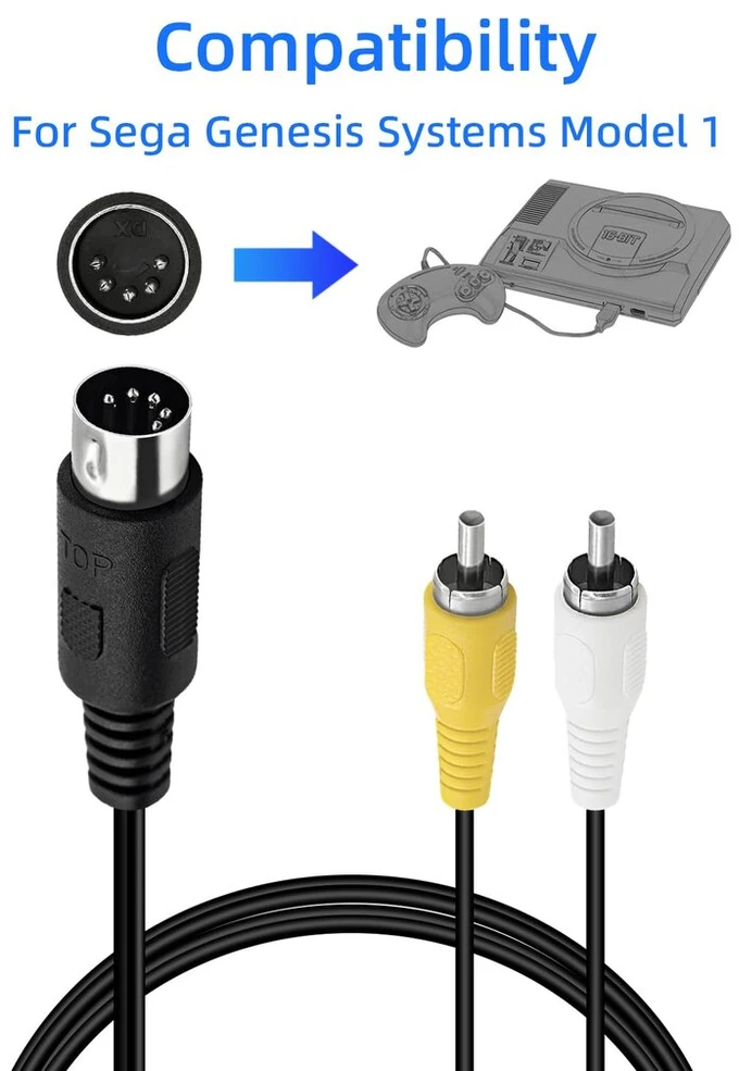 Gam3gear Av audio video composite Tv kabelis skirta Sega